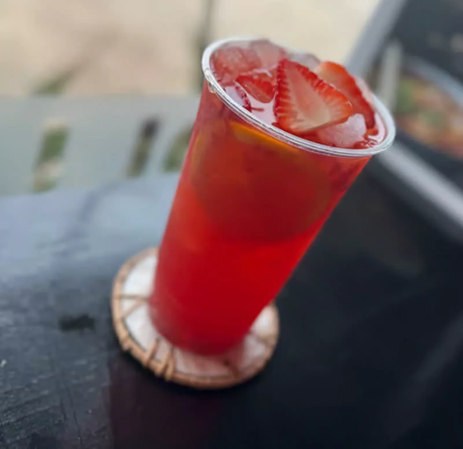 Fresh Strawberry Fruit Tea